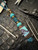 Turquoise & Black Diamond Paracord Chief of War Knife Lanyard with Ironwood and Swirl Resin Bead