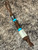 Traditional Leather and Elk Antler Lanyard with Turquoise and Two-Tone Shield Cross
