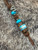 Bocote, Gold Web Turquoise, and Elk Antler Obelisk Bead Leather Lanyard with Brass Pirate Gypsy Skull