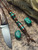 Handmade Brazilian Tigerwood & Malachite Tru-Stone Bead Leather Lanyard with Malachite and Copper Accenting