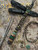 Premium Collection Paracord Knife Lanyard with One Eyed Smoking Pirate, Green Aventurine, and Curly Mango, Brown Micarta and Arizona Jade Split Bead