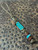 Coyote & Black Diamond Paracord Knife Lanyard with Snakewood, Brown Micarta, and Gold Web Tru-Stone Handmade Bead Accented by Turquoise Mini Cord Cobra Wrap