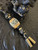 Black & Gold Paracord EDC Knife Nub Lanyard with Shredded Money and Gold Flake Resin Handmade Bead