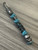 Quick Release Magnetic Keychain with Black Diamond & Turquoise Paracord Accented by Black EDC Skull and Cobra Mini Cord Wrap