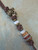 Two-Piece Stainless Skull and Brass Tiger's Head Mask Bead Knife Lanyard with Zebrawood, Mother of Pearl Resin, and Gold Web Tru-Stone Handmade Bead