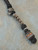 Engraved Stainless Skull and Coyote Cobra Wrap EDC Lanyard with Ziricote Wood, Mother of Pearl Resin, and Zebrawood Split Bead