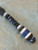 Custom Two-Tone EDC Knife Lanyard with Timascus Finished Alloy Cross Bead and Ziricote Wood, Elk Antler, and Sodalite Tru-Stone Handmade Bead