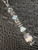 Incognito Glow Paracord Lanyard with Black EDC Skull, Opalite, Polished Silver Accents and Blackwood/Mother of Pearl Resin/Elk Antler Handmade Bead