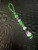 Incognito Glow Paracord Lanyard with Black EDC Skull, Opalite, Polished Silver Accents and Blackwood/Mother of Pearl Resin/Elk Antler Handmade Bead