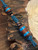 Turquoise & Black Diamond 550 Cord Lanyard with Turquoise Tru-Stone and Ironwood Split Layer Beads Accented by Onyx and Copper