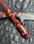 Handmade Buckeye Burl & Lava Flow Resin Bead Lanyard on Black & Red Diamond Paracord Accented by Red Jasper & Onyx