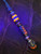 Two-Tone Black Diamond Turquoise & Orange 550 Cord Lanyard with Snakewood, Orange HyperGlow, and Turquoise Split Bead Accented by Polished Brass Reaper