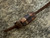 Handmade Channeled Exotic Wood Layer Bead (C) - Includes Leather Cord