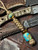 Handmade Dragon Skin Tru-Stone Bead Knife Lanyard with Tiger's Eye and Copper Accents on Desert Camo 550 Cord