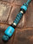 Handmade Black Web Turquoise Tru-Stone Bead Lanyard with Onyx & Stainless Accents on Turquoise/Black Diamond Paracord
