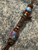 Multi Colored Marble Resin Bead Handcrafted Leather Knife Lanyard with Copper & Deep Brown Spacers