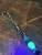 Coffin Collection Snakewood & Green Glow Bead Lanyard on Glow In The Dark Cord with Brass Spindle Bead and Jade Green Accents
