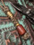 Handmade Mahogany Wood Bead Knife Nub with Polished Brass Spindle and Spacer