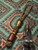 Handmade Mahogany Wood Bead Knife Nub with Polished Brass Spindle and Spacer