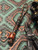 Handmade Amboyna Burl Wood Knife Nub with Gunmetal Finished Metal Accent Beads