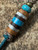 Perched Brass Owl on Skull Bead Two-Tone Knife Lanyard with Koa, Elk Antler, Ironwood, and Turquoise Tru-Stone Bead