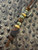 Brass Winged Skull Bead Leather Knife Lanyard with Coffin Shaped Ironwood Bead Accented by Picture Jasper and Brass Spacers