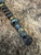 Metal Bullet with Engraved Cross & Skull Bead Knife Lanyard with Hematite & Brass Accents on Black/Coyote 550 Cord
