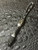 Highly Reactive Shred-Carbon Bead Knife Lanyard On Glow Cord with Metal Reaper Bead, White Accents and Metal Spiral Spacers