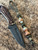 Jungle Camo Paracord Knife Lanyard with Sculpted Teak Wood Beads Accented by Brass, Yellow Jade, and Tan Camo Mini Cord Wrap