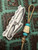 DIY Coyote Brown Paracord Knife Lanyard Kit with Polished Elk Antler Bead, Turquoise, and Copper Accent Spacers