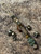 Tactical Series Coyote and OD Green Camo Two-Tone Knife Lanyard with Sculpted OD Green G10 Bead, Brass Skull, Tiger's Eye, and Brass Spacers