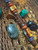 Channeled "Molten Copper Lava" Resin Bead Knife Lanyard with Copper Cobra Wrap, Red Jasper, and Copper Spacers