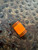 Swamp Green Dyed Curly Maple, Black G10, Orange G10, and Orange Hyperglow EDC Lanyard Bead