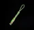 Black & White Glow In The Dark Paracord Knife Lanyard with Green Anodized Spiral Spacer and Handmade Gray Maple, Green Glow Resin, and Black/White Swirl Resin Puzzle Bead Accented by Brass & Jade Green