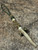 Whitetail Deer Antler Knife Lanyard On OD Green 550 Cord with Brass Accents and FDE Mini Cord Cobra Wrap