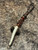 Elk Tine Knife Lanyard On Fall Camo 550 Cord with Copper Accents and Copper Mini Cord Cobra Wrap