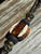 Gnarly Bark Elk Antler, Black/Gold Web Tru-Stone, and Amboyna Burl Medallion Bead Knife Nub On Black/Gold Cord Accented by Brass and Lava Rock