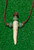 Polished Elk Antler Cross Pendant with Leather Cord and Beads