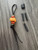 DIY Knife Lanyard Kit - Black Rope Leather with Contoured Olive Wood Bead and Red Jasper Beads DIY Knife Lanyard Kit - Black Rope Leather with Contoured Olive Wood Bead and Red Jasper Beads