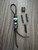 DIY Knife Lanyard Kit - Black Rope Leather with Black Metal Skull Bead, Black Faceted Beads, and Turquoise Bead DIY Knife Lanyard Kit - Black Rope Leather with Black Metal Skull Bead, Black Faceted Beads, and Turquoise Bead