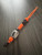 Bright Orange Paracord Knife Lanyard with Black Skull And Black, White, Gray Marbled Acrylic Handcrafted Bead Bright Orange Paracord Knife Lanyard with Black Skull And Black, White, Gray Marbled Acrylic Handcrafted Bead