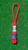 Freedom Collection Small Knife Lanyard with Blue Glow Rings and Red White Blue Handmade Acrylic Bead