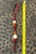 Burgundy Red Lace Leather Knife Lanyard with Handmade Elk Antler, Red Jasper, and Polished Brass Crown Beads