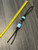 TruStone Collection Handmade Larimar Blue Bead Knife Lanyard on Black Paracord with Faceted Black and Silver Crown Accents TruStone Collection Handmade Larimar Blue Bead Knife Lanyard on Black Paracord with Faceted Black and Silver Crown Accents