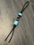 TruStone Collection Handmade Larimar Blue Bead Knife Lanyard on Black Paracord with Faceted Black and Silver Crown Accents TruStone Collection Handmade Larimar Blue Bead Knife Lanyard on Black Paracord with Faceted Black and Silver Crown Accents