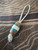 Teak Wood, Black Web Turquoise Tru-Stone, and Elk Antler Split Bead