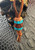 Figured Teak, Black Web Turquoise Tru-Stone, and Desert Ironwood Handmade EDC Split Bead Figured Teak, Black Web Turquoise Tru-Stone, and Desert Ironwood Handmade EDC Split Bead