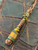 Brass Reaper Knife Lanyard with Multi Color Resin and Oak Split Bead