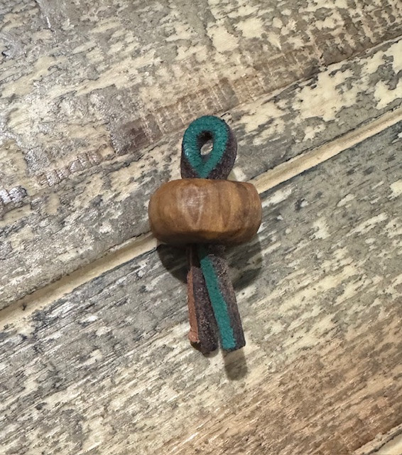 Hand Cut and Polished Olive Wood Bead