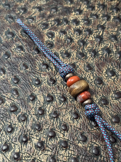 Copper, Red Jasper, and Koa Wood Shorty Knife Nub